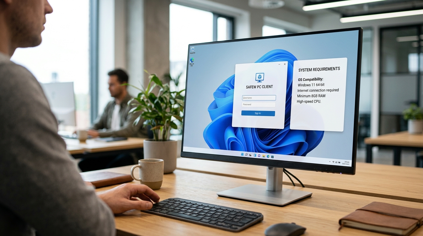 SafeW PC官方版本兼容Windows及macOS系统的验证页面